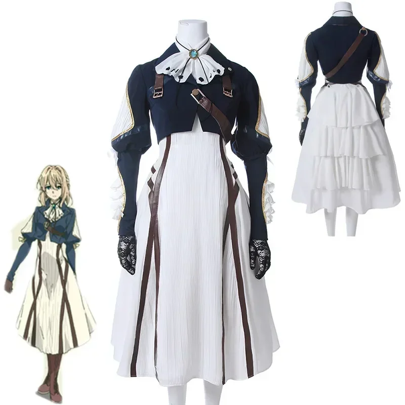 Violet Evergarden Dress - Kostum Cosplay Violet Evergarden, Gaun Cosplay