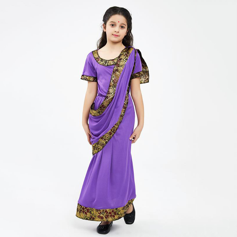 Anime Cosplay India - Pakaian Tradisional India Sari Kostum Cosplay