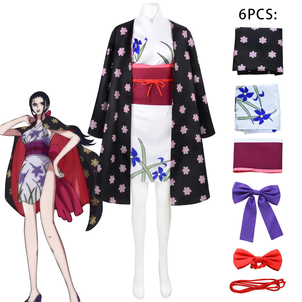Anime Cosplay Robin - Kostum Cosplay Nico Robin Wanita, Set