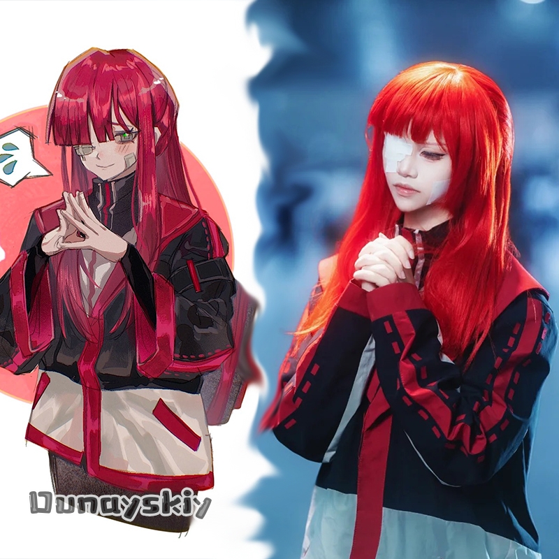 Anime Cosplay With Red Hair - Kostum Cosplay Yuli Perusahaan Limbus aBcAzO@Daily