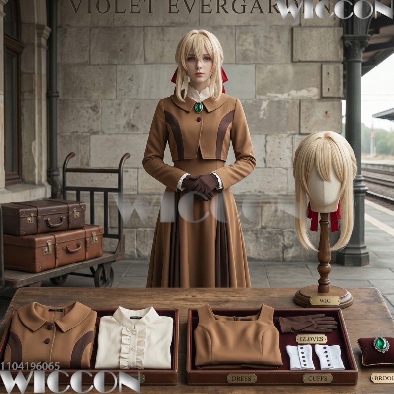 Violet Evergarden Dress - Kostum Cosplay Violet Evergarden Gaun Seragam