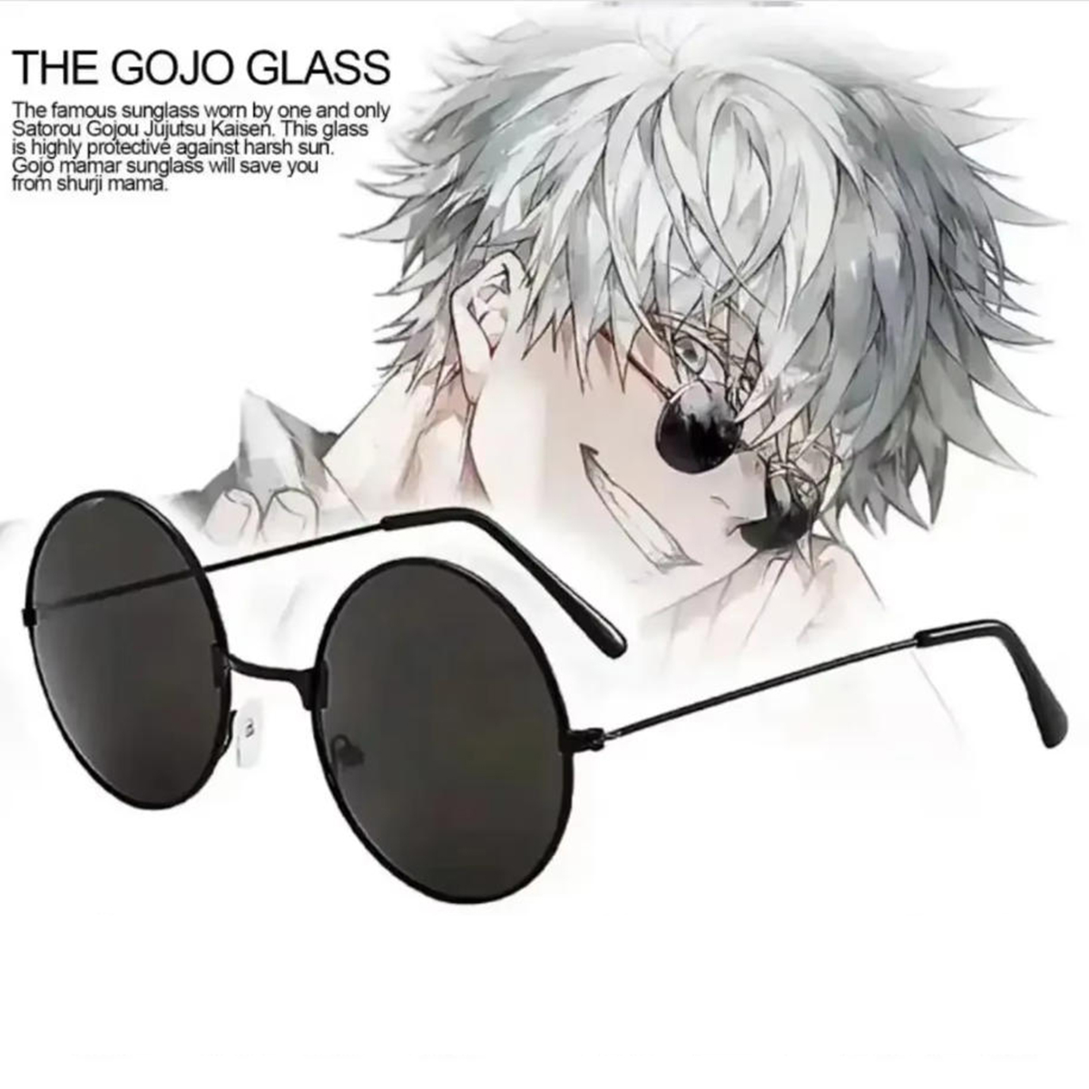 Anime Cosplay Gojo - Kacamata Cosplay Anime Jujutsu Kaisen Gojo