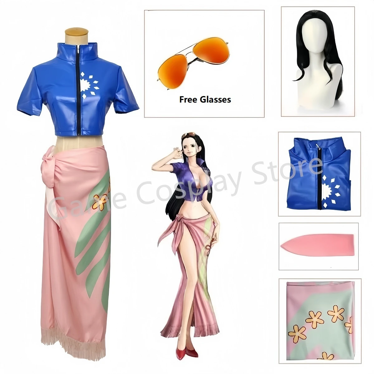 Violet Evergarden Dress - Nico Robin Kostum Cosplay Pakaian Gaun