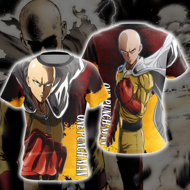 Anime Cosplay One Punch Man - Jersey Bertema Anime Jepang One-Punch Man