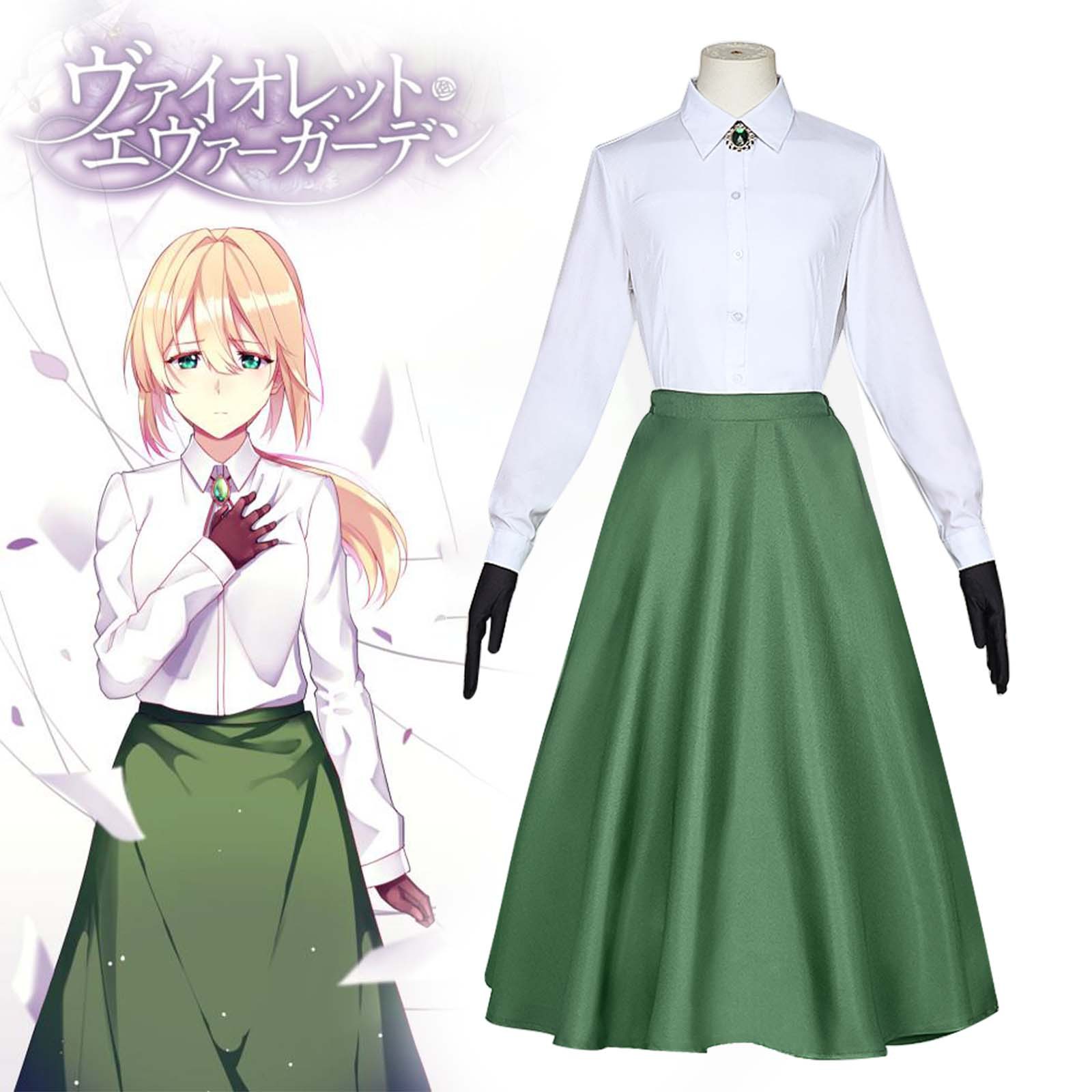Violet Evergarden Dress - Kostum Cosplay Violet Evergarden Gaun Cosplay