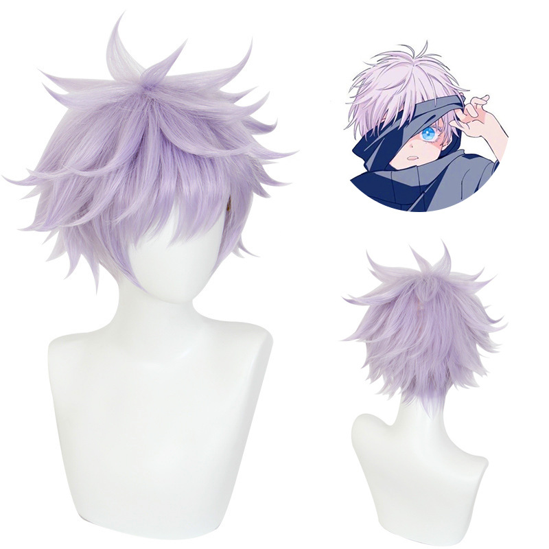 Anime Cosplay Gojo - Wig Anime Cosplay Jujutsu Kaisen Gojo