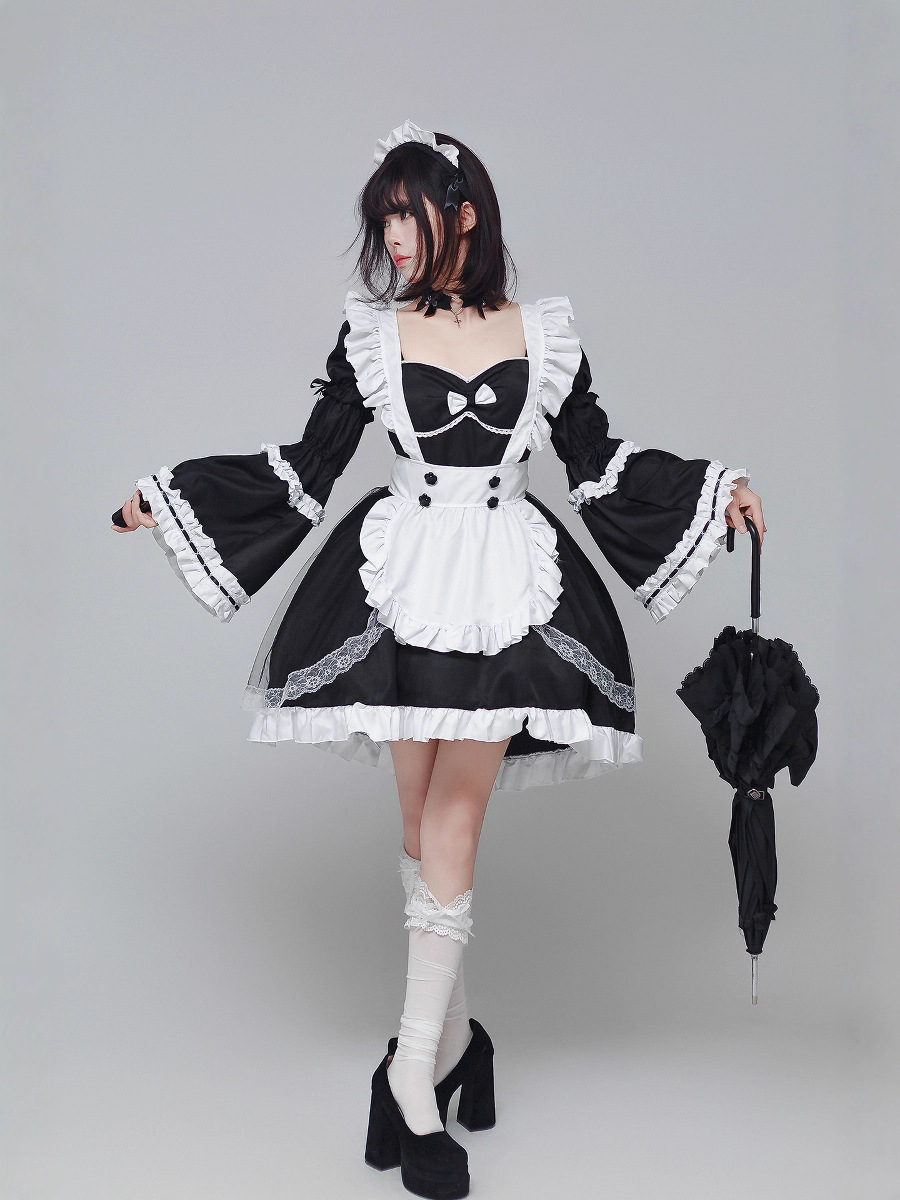 Kostum Cosplay Seragam Pelayan - Anime Cosplay Plus Size ulasan dan harga