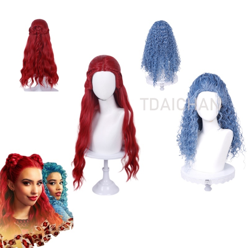 Wig Cosplay Keriting Merah Gay - Anime Cosplay With Red Hair ulasan dan harga