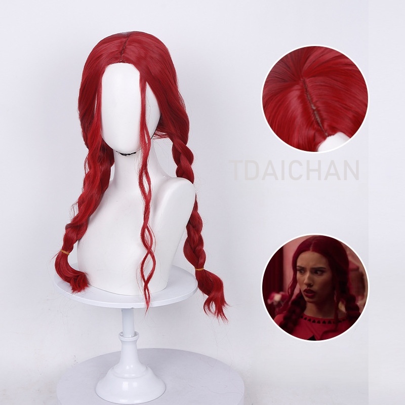 Wig Cosplay Keriting Merah Gay - Anime Cosplay With Red Hair ulasan dan harga