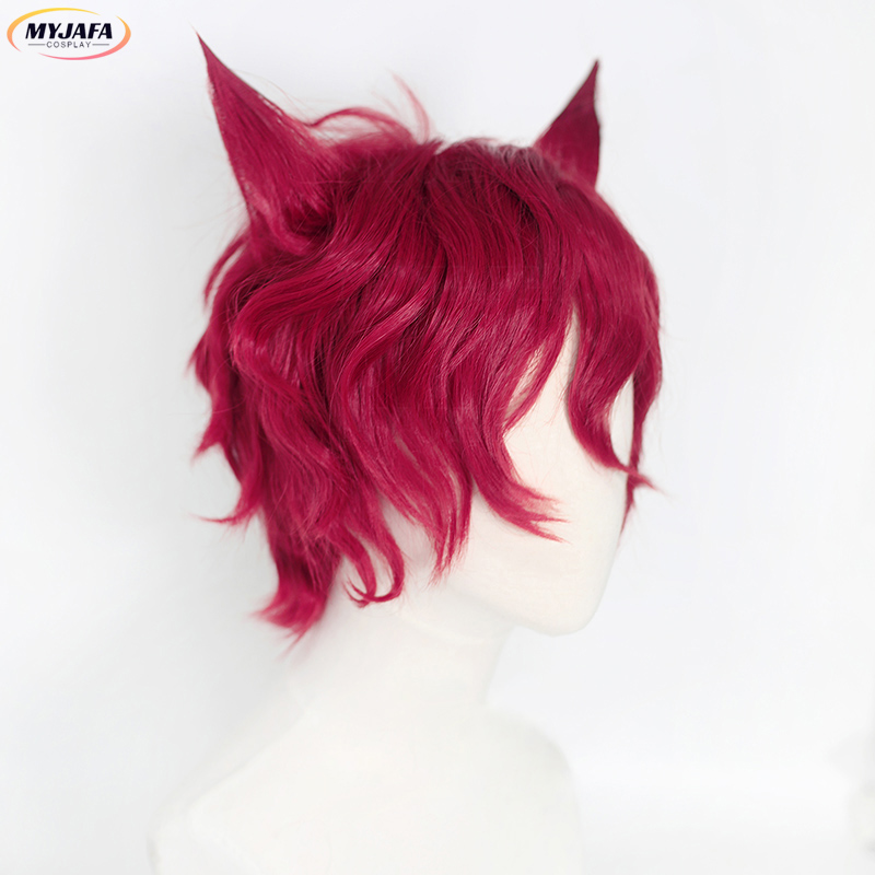 Wig Cosplay Sett Game LOL Hear - Anime Cosplay With Red Hair ulasan dan harga