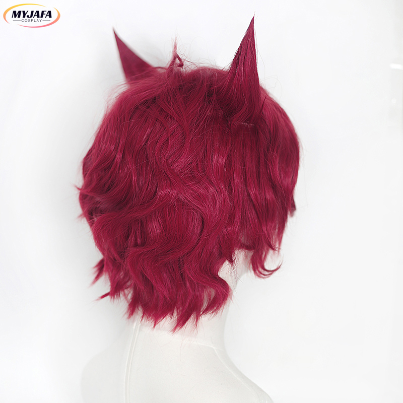 Wig Cosplay Sett Game LOL Hear - Anime Cosplay With Red Hair ulasan dan harga