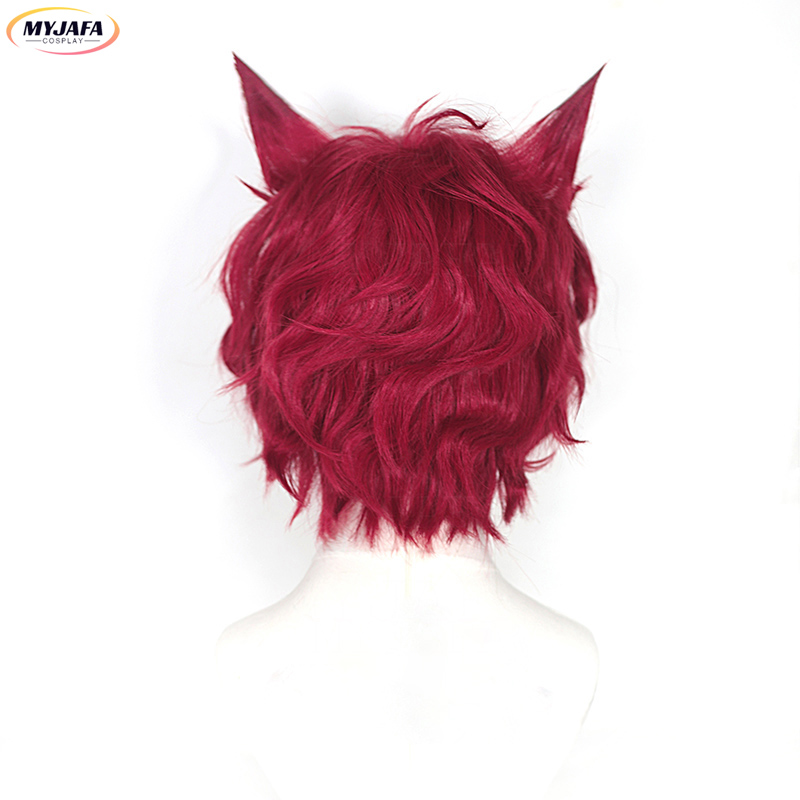 Wig Cosplay Sett Game LOL Hear - Anime Cosplay With Red Hair ulasan dan harga
