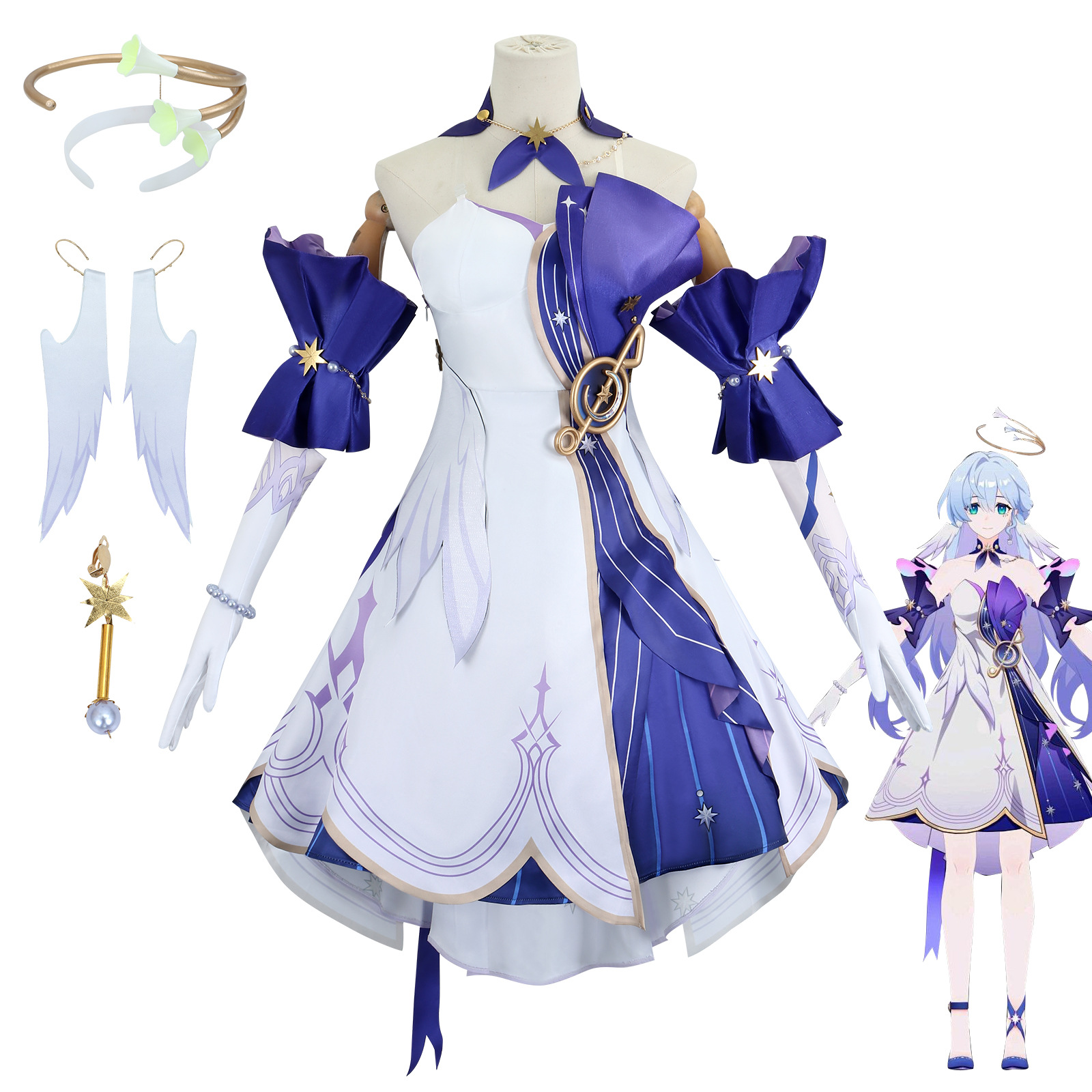 Kostum Cosplay Game Honkai Sta - Anime Cosplay Robin ulasan dan harga