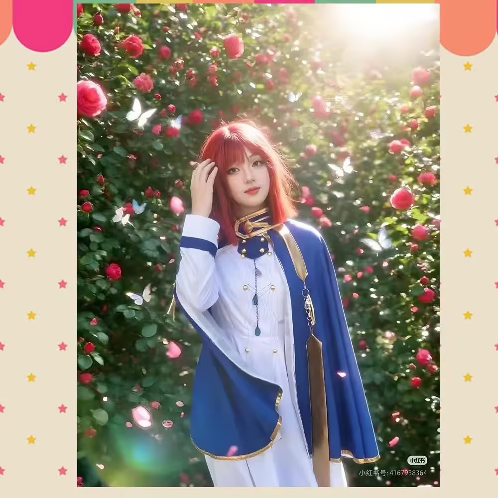 Kostum Cosplay Shirayuki Anime - Anime Cosplay With Red Hair ulasan dan harga