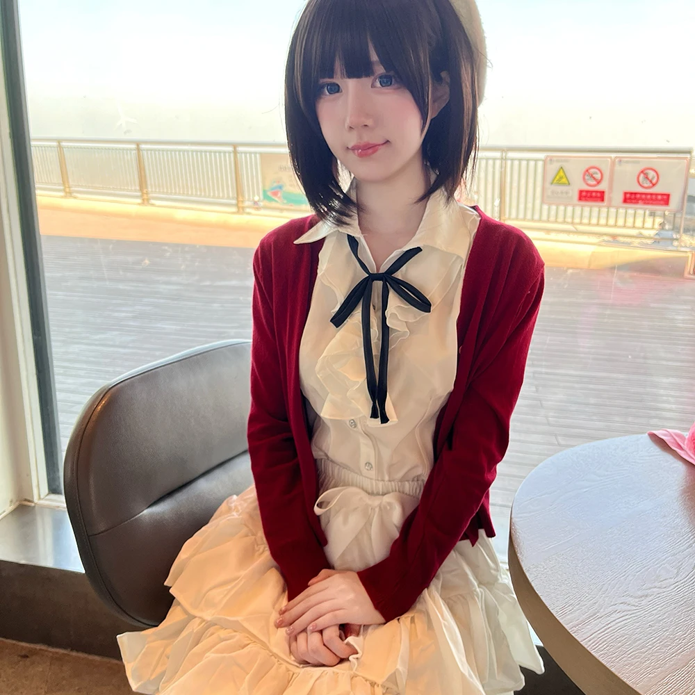 Set Rok Kemeja Mantel Merah An - Anime Cosplay Girlfriend ulasan dan harga
