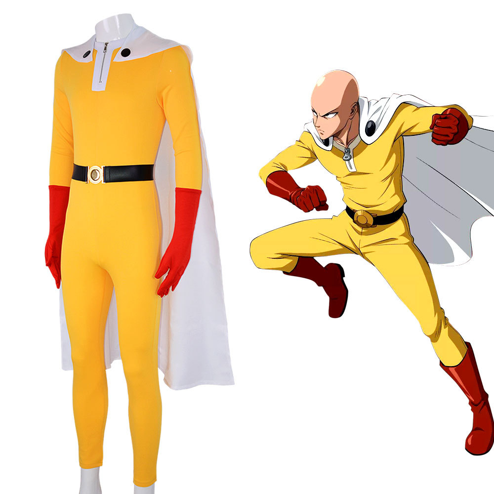 Kostum Cosplay One Punch Man S - Anime Cosplay One Punch Man ulasan dan harga