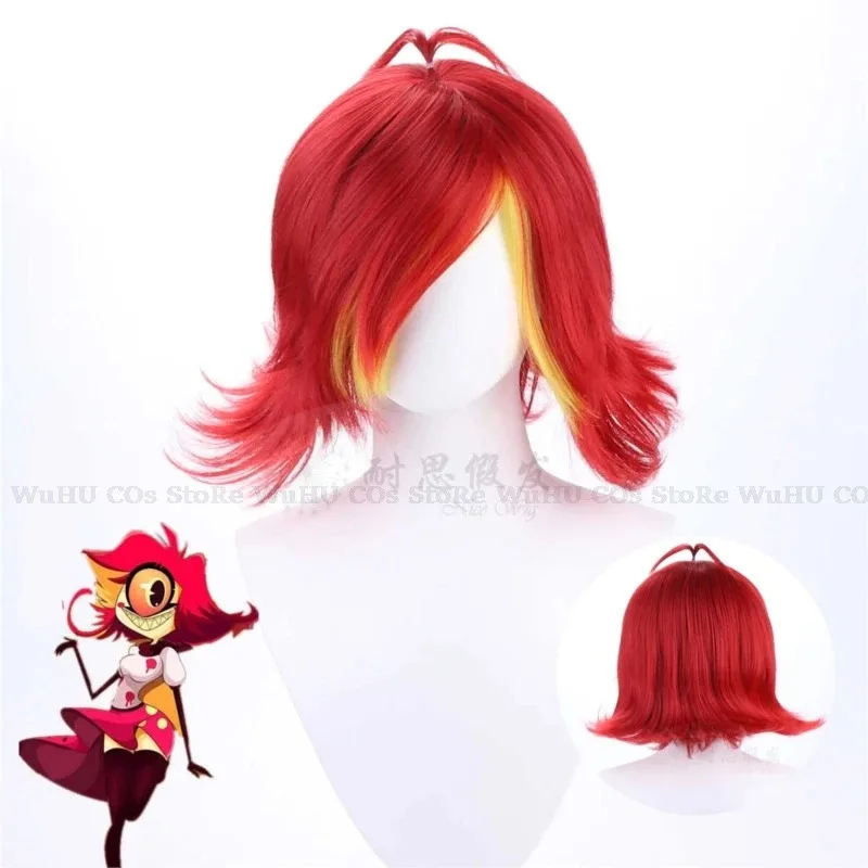 Wig Cosplay Anime Hotel Hasbin - Anime Cosplay With Red Hair ulasan dan harga